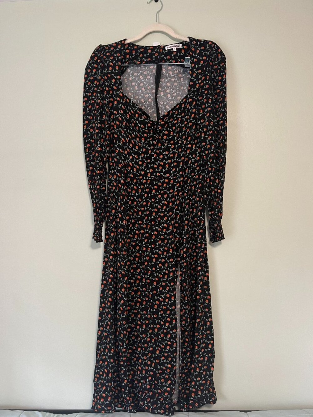 Reformation Hunt Floral Midi Dress Size 12